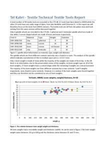 Tel Kabri Technical Textile Tools Report