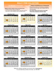 CALENDAR - Bulky Item Schedules 2014.xls