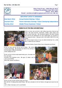 Page 1  Blue Gum News—20th March 2014 Blue Gum News—20th March[removed]Hope Road Bibra Lake WA 6163