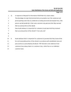 SR‐NP‐NLH‐061  Rate Stabilization Plan Rules and Refunds Application  Page 1 of 1  1   Q. 