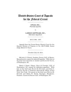 United States Court of Appeals for the Federal Circuit ______________________ EPLUS, INC., Plaintiff-Appellee, v.