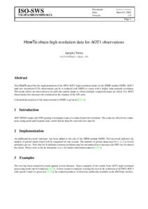 Document: Date: Version: ISO-SWS VILSPA/SRON/MPE/KUL