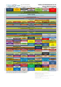 PARRILLA DE PROGRAMACION TEA FM  98,9 FM ZARAGOZA TDT RADIO Y ON LINE LUNES 0000