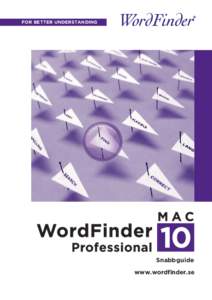 WordFinder Pro 10 MAC_Snabbguide_SE.indd