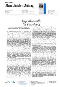 Datum: [removed]Neue Zürcher Zeitung 8021 Zürich[removed]www.nzz.ch