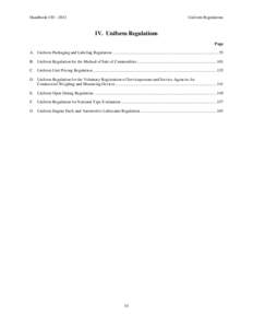 Handbook 130 – 2012  Uniform Regulations IV. Uniform Regulations Page