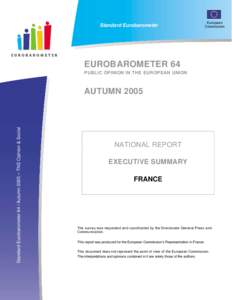 Standard Eurobarometer  European Commission  EUROBAROMETER 64