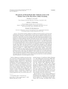 North American Journal of Fisheries Management 25:954–963, 2005 q Copyright by the American Fisheries Society 2005 DOI: [removed]M04[removed]Article]