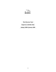 The Odysseus Trust Report on Activities from January 2008 to January[removed]