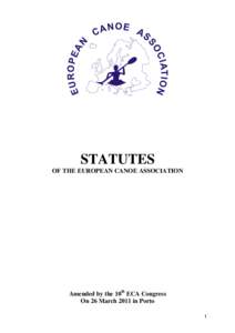 STATUTES OF THE EUROPEAN CANOE ASSOCIATION