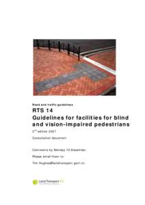 RTS 14 – Guidelines for facilities for blind and vision impaired pedestrians