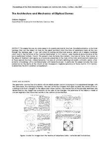 Proceedings of the Third International Congress on Construction History, Cottbus, May[removed]The Architecture and Mechanics of Elliptical Domes