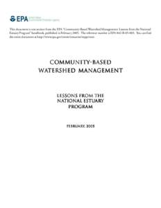 Appendix C: Components in Developing Action Plans for the Lower Columbia River Estuary Partnership. EPA 842-B[removed]