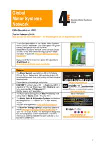 Global Motor Systems Network EMSA Newsletter no[removed]Zurich February 2011: