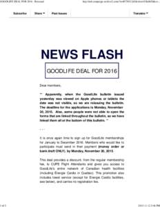 GOODLIFE DEAL FORReissued  1 of 5 Subscribe