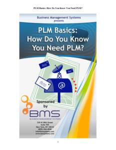 Microsoft Word - BMS PLM Basics - How Do You Know You Need PLM?.doc