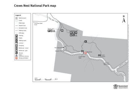 Crows Nest National Park map