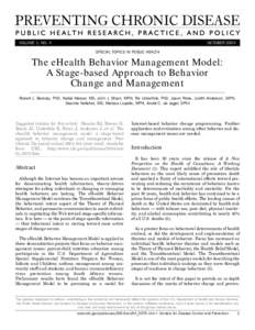 Health informatics / Telehealth / EHealth / Transtheoretical model / Behavior change / Health communication / Theory of planned behavior / Health education / Health / Behavior / Health promotion