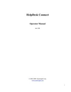 HelpDesk Connect Operator Manual rev. 1.0. © [removed]Eastwright Corp. www.eastwright.com