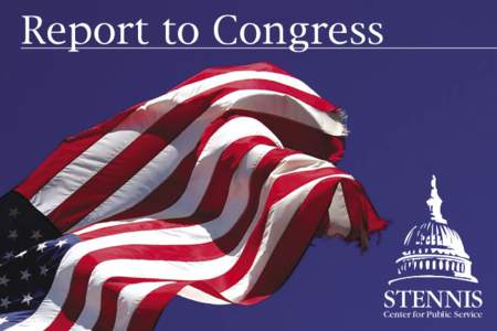 Report to Congress  STENNIS Center for Public Service  Table of Contents