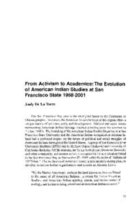 From Activism to Academics: The Evolution of American Indian Studies at San Francisco State[removed]