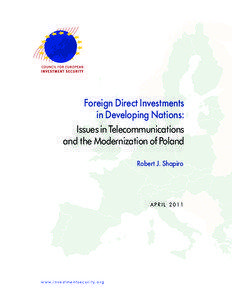 Foreign Direct Investments in Developing Nations: Issues in Telecommunications