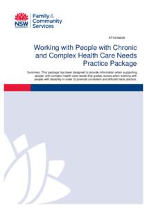 Working with people with chronic and complex health care needs Practice Package