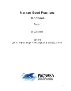    Marxan Good Practices Handbook Version 2   