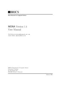 Models of computation / Computer science / Model checking / Finite-state machine / Deterministic finite automaton / Formal language / Tree automaton / Formal verification / Second-order logic / Automata theory / Theoretical computer science / Applied mathematics