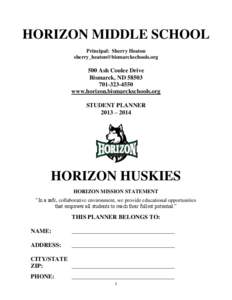 HORIZON MIDDLE SCHOOL Principal: Sherry Heaton [removed]