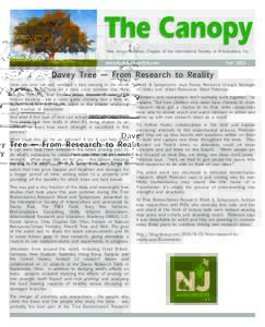 The Canopy New Jersey Arborists, Chapter of the International Society of Arboriculture, Inc. www.NJArboristsISA.com  Davey Tree — From Research to Reality