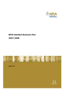 NPIA Detailed Business Plan[removed]Issue 1.0  Table of Contents