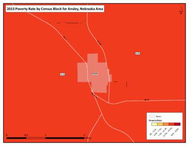 ´  2013 Poverty Rate by Census Block for Ansley, Nebraska Area NE 2