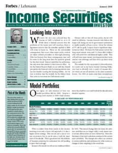 æ / Lehmann	  January 2010 Income Securities www.incomesecurities.com