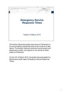 Emergency Service Response Times presentation