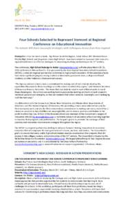 Project-based learning / Education in Vermont / Vergennes Union High School / Education / Pedagogy / Personalized learning