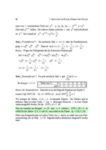 90  7 DIE SÄTZE VON EULER, FERMAT UND WILSON einen von 1 verschiedenen Teiler mit p n : p, 2 p, 3 p, 4 p, K , p n −1 ⋅ p = p n .