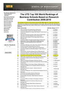 Rankings by Journals - UTD Top 100 Business School Research Rankings™ - School of Management @ UT Dallas