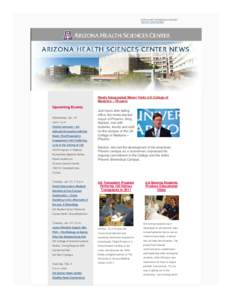 Is this email not displaying correctly? View it in your browser. Newly Inaugurated Mayor Visits UA College of Medicine – Phoenix