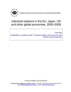 Adaptability in a global context: Ttemporary agency work and small and medium-sized enterprises