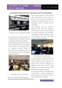 UNIVERSITY OF TSUKUBA OFFICE BONN NEWS EUROPEAN  Vol.17 Office of Global Initiatives