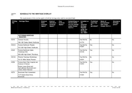 City of Darebin / States and territories of Australia / Westgarth /  Victoria / Fairfield /  Victoria / Victoria / Merri Creek / Geography of Australia / Heritage Overlay / Historic preservation / Victorian Heritage Register