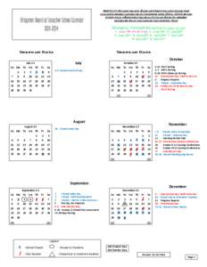 Bridgeton Board of Education School Calendar[removed]