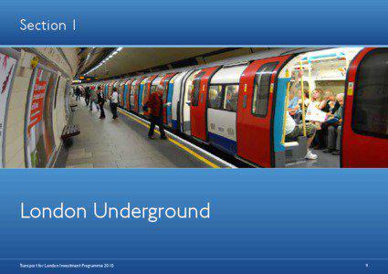TfL Investment Programme 2010 London Underground