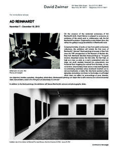 David Zwirner  537 West 20th Street New York, NYFax