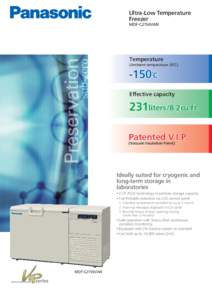 Ultra-Low Temperature Freezer MDF-C2156VAN Temperature (Ambient temperature 30℃)