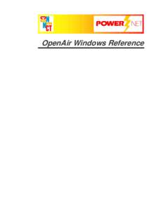 OpenAir Windows Reference  Copyright[removed]by Connect, Inc.