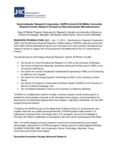 Higher education / Academia / Semiconductor Research Corporation / University of California / Carnegie Mellon University / University of Illinois at Urbana–Champaign / Functional Engineered Nano Architectonics / Western Institute of Nanoelectronics / Association of Public and Land-Grant Universities / Association of American Universities / Champaign County /  Illinois