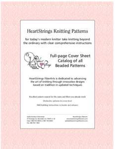 Sample cover page of HeartStrings #S28 Daylight and Shadow Beaded Cable Socks pattern