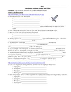 Meteorology / Thermosphere / Mesosphere / Atmosphere of Earth / Stratosphere / Sphere / Troposphere / Exosphere / Heat transfer / Atmosphere / Atmospheric sciences / Earth